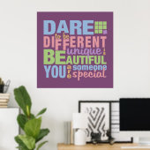 Dare to be Different Poster (Heimbüro)