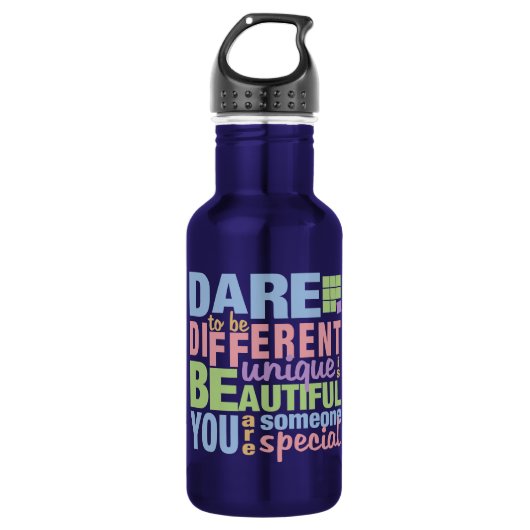 Dare to be Different - wählen Sie Farbe Trinkflasche (Vorderseite)