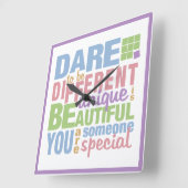Dare to be Different Wall Uhr (Winkel)