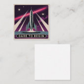 Dare To Begin Quadratische Visitenkarte (Vorne/Hinten)