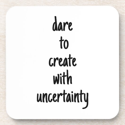 Dare to create Hard Plastic Untersetzer (Vorderseite)