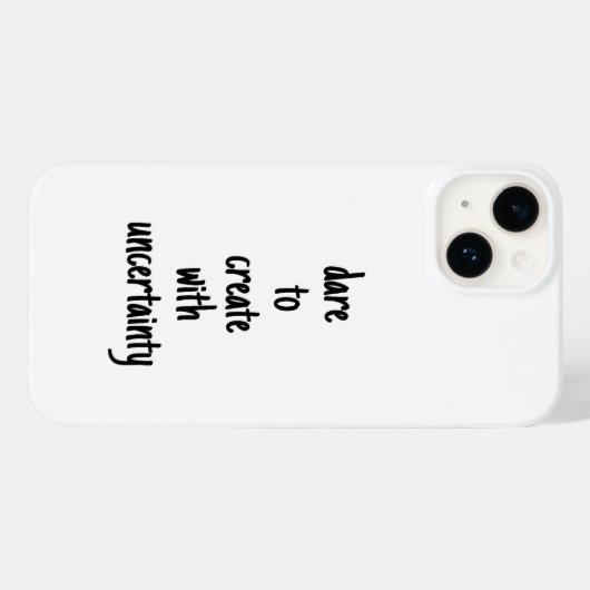 Dare to create iPhone case (Rückseite (Horizontal))