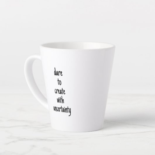 Dare to create Latte Tasse (Linke Ecke)