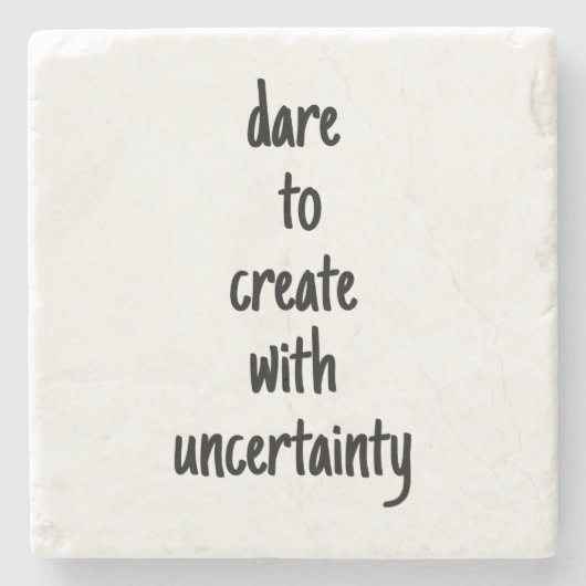 Dare to create Marble Stone Untersetzer (Vorderseite)