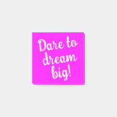 Dare to Dream Big Inspiration Post-it Klebezettel (Vorderseite)