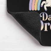 Dare to Dream Unicorn Rainbow Motivation Mousepad (Ecke)