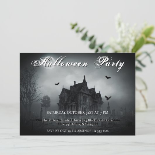 Dare to Enter Halloween-Party Einladung (Stehend Vorderseite)