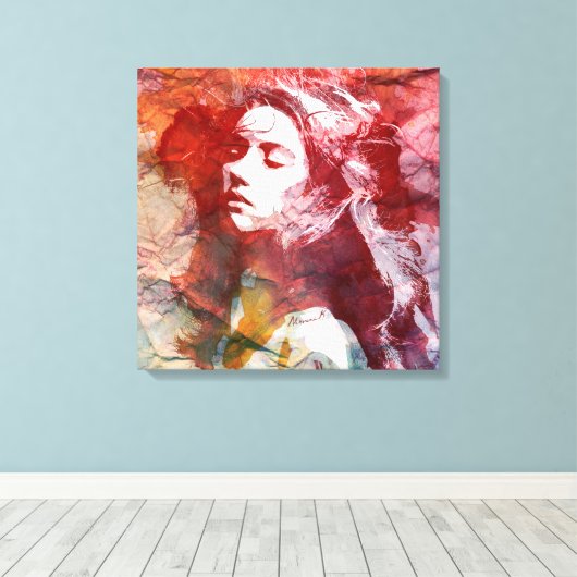 Dare to Liebe Leinwanddruck (Insitu (Holzboden))