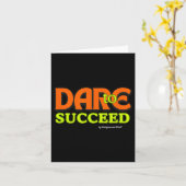 Dare to Success - Motivierend Angebotsinspirierung Karte (Gelbe Blume)
