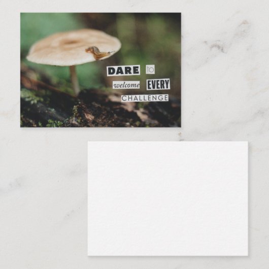 Dare welcome Every Challenge Grußkarte Mitteilungskarte (Vorne/Hinten)