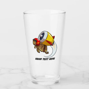 Daredevil Flying Tortoise mit Jet Pack-Cartoon Glas