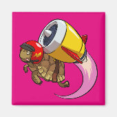Daredevil Flying Tortoise mit Jet Pack-Cartoon Magnet (Vorne)
