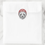 Daredevil Panda Runder Aufkleber (Tasche)