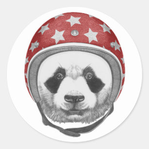 Daredevil Panda Runder Aufkleber