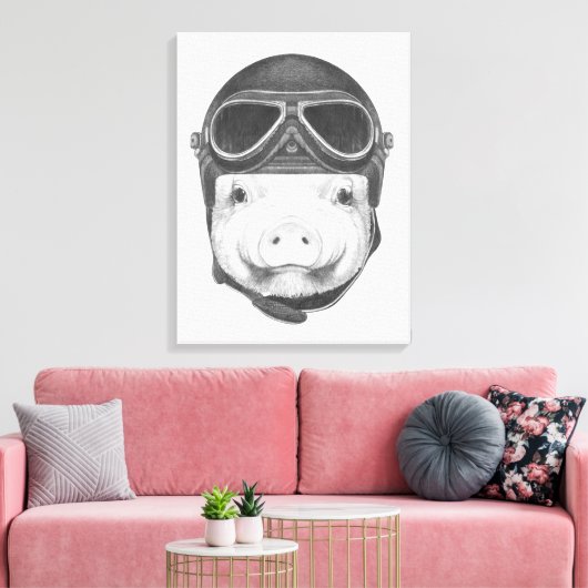 Daredevil Pig Leinwanddruck (Insitu (Wohnzimmer))