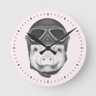 Daredevil Pig Runde Wanduhr