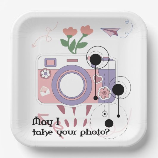 Darf ich dein Foto nehmen? Pappteller (Vorderseite)