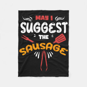Darf ich den Wurst Humor Grilling Master Bb vorsch Fleecedecke