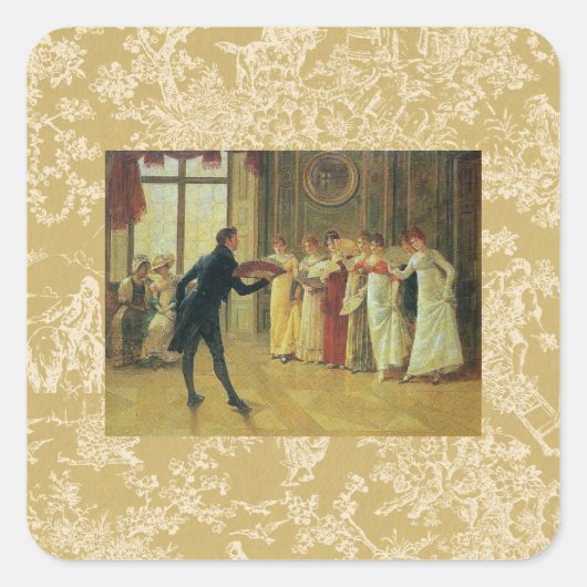 Darf ich diesen Tanz haben? Quadratischer Aufkleber (Vorderseite)