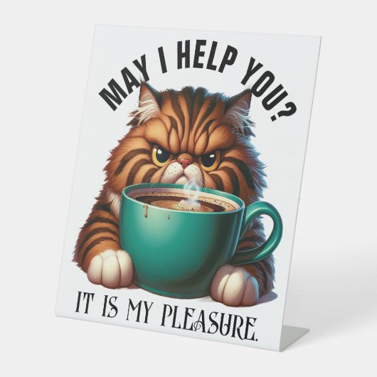 DARF ICH IHNEN HELFEN? SOCKELSCHILD (Vorderseite)