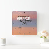 Darf ich immer Ihre Gnade Phantastisch Christlich  Quadratische Wanduhr (Zuhause)