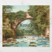 Dargle Bridge in Irland Personalisiert Bierflaschenetikett (Einzelnes Label)