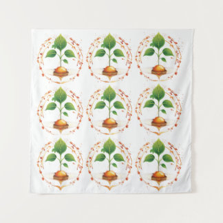 Dari Benih Menuju Kehidupan Baru Dekorasi Pernikah Wandteppich