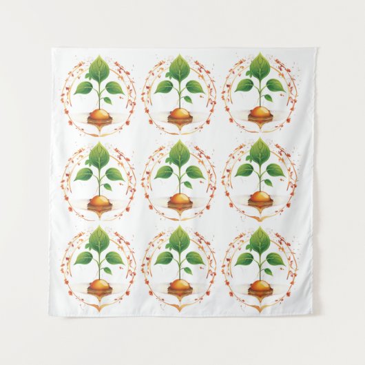 Dari Benih Menuju Kehidupan Baru Dekorasi Pernikah Wandteppich (Vorderseite)