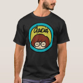 Daria Classic Yellow Blue Logo Grafik essenziell T-Shirt (Vorderseite)
