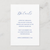 Daria Cobalt Blue Modern Wedding Begleitkarte (Vorderseite)