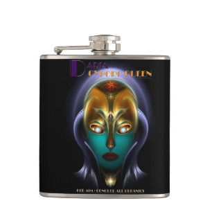 Daria Cyborg Queen 6oz Vinyl Wrapped Flask Flachmann