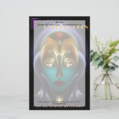 Daria Cyborg Queen Briefpapier (Stehend Vorderseite)