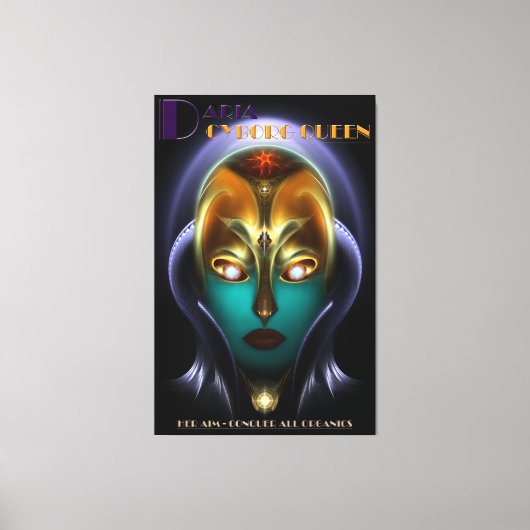 Daria Cyborg Queen Canvas Print Leinwanddruck (Vorderseite)