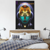 Daria Cyborg Queen Canvas Print Leinwanddruck (Insitu (Schlafzimmer))