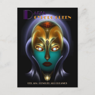 Daria Cyborg Queen Postkarte