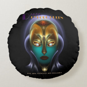 Daria Cyborg Queen Round Throw Kissen