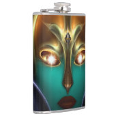Daria Cyborg Queen Tech 8oz Vinyl Wrapped Flask Flachmann (Rechts)