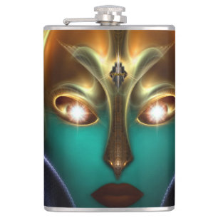 Daria Cyborg Queen Tech 8oz Vinyl Wrapped Flask Flachmann