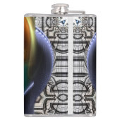 Daria Cyborg Queen Tech 8oz Vinyl Wrapped Flask Flachmann (Rückseite)