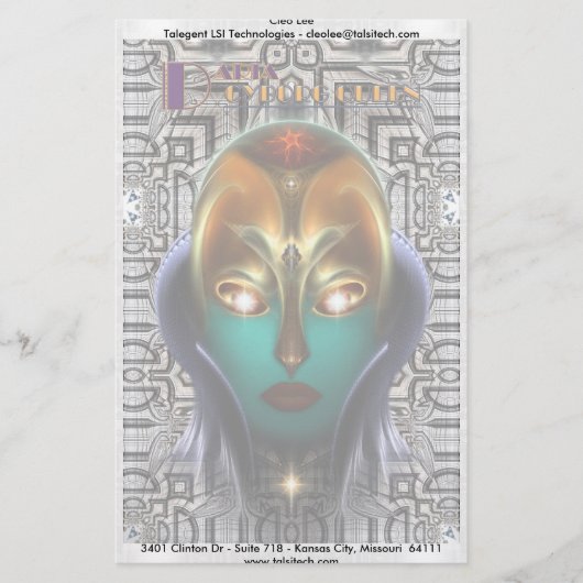 Daria Cyborg Queen Tech Briefpapier (Vorderseite)