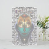 Daria Cyborg Queen Tech Briefpapier (Stehend Vorderseite)