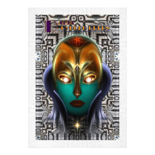 Daria Cyborg Queen Tech Foto Print