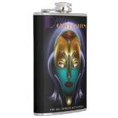 Daria Cyborg Queen Vinyl Wrapped 8oz Flask Flachmann (Rechts)