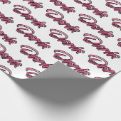 Daria faded pink personalisiertes Geschenkpapier (Ecke)