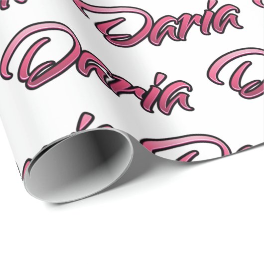 Daria faded pink personalisiertes Geschenkpapier (Rolleneckpunkt)