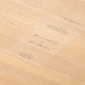Daria Modern Wedding Acryleinladungen (Ablage )