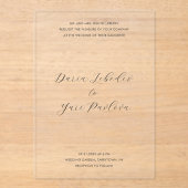 Daria Modern Wedding Acryleinladungen (Vorderseite)