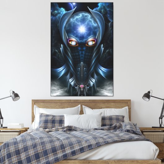 Darian Warrior Canvas Print Leinwanddruck (Insitu (Schlafzimmer))