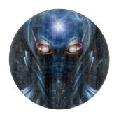 Darian Warrior Round Glass Cutting Board Schneidebrett (Vorderseite)