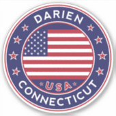 Darien Connecticut, Darien Aufkleber (Vorderseite)